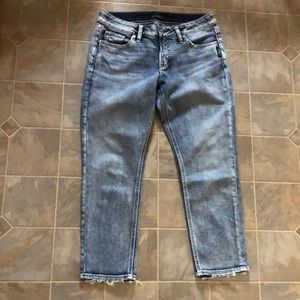 Silver Elyse slim crop jeans